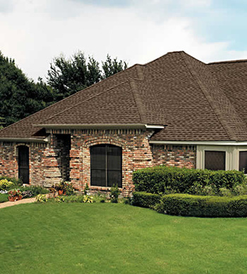 New barkwood shingles on a roof in Illinois