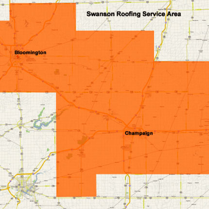 swanson roofing service area