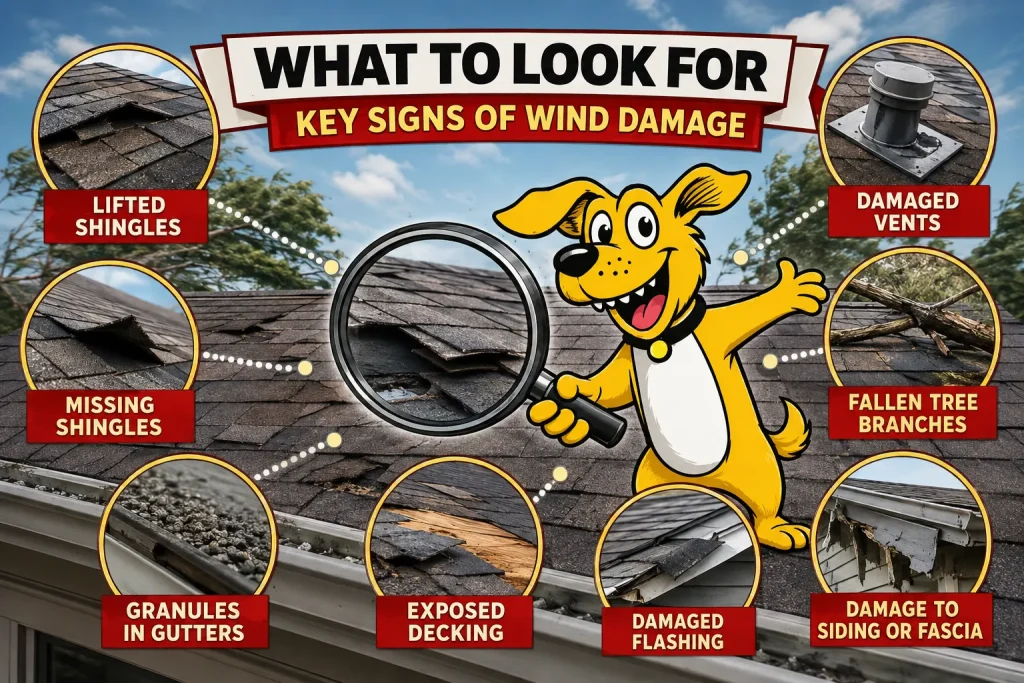 Signs of Wind Damage 